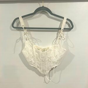 White corset top